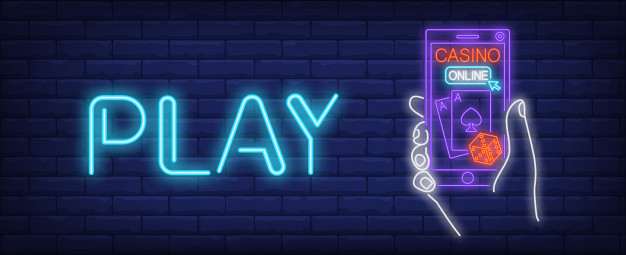 play smartphone hand neon lights